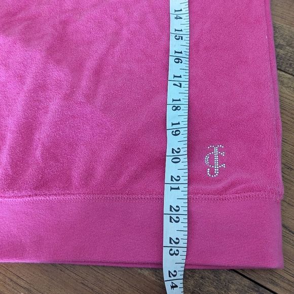 Hot Pink Y2K velour Juicy sweater M - Picture 8 of 9